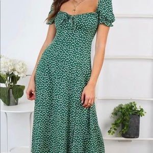 BRAND NEW green floral dress